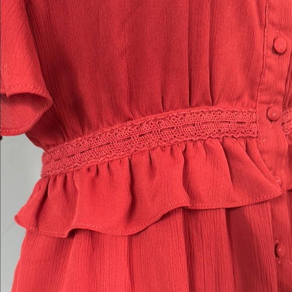 Miami Red Ruffled Wrap Sundress - Picture 7 of 7